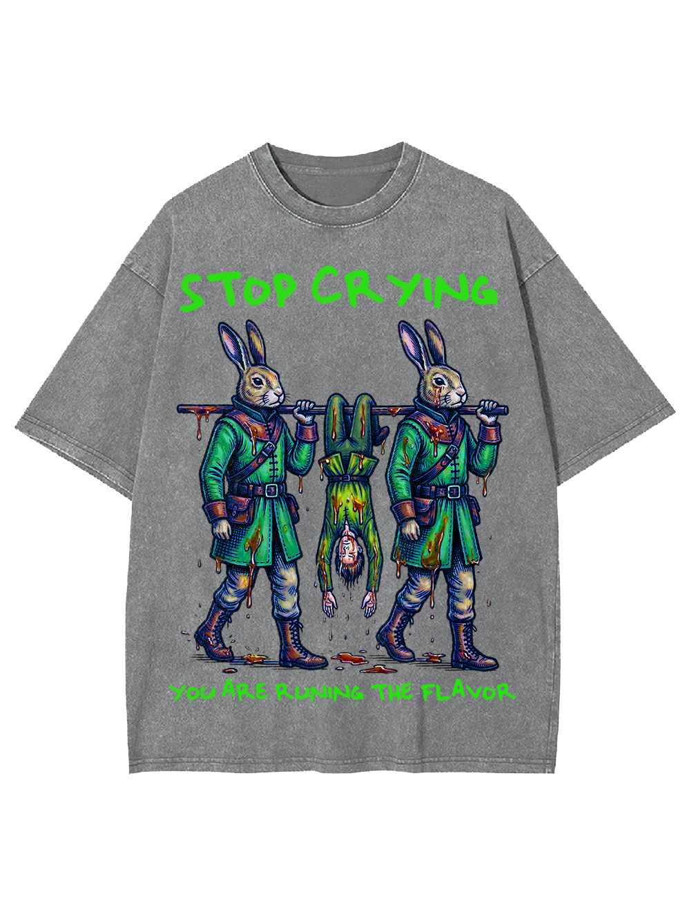 Stop Crying Washed Tshirt