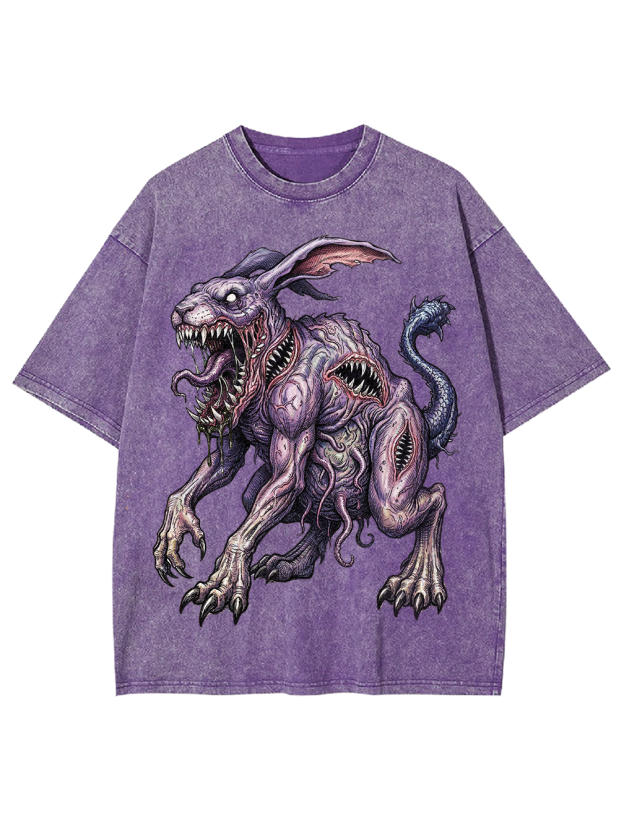 Terrifying Mutant Rabbits Washed Tshirt