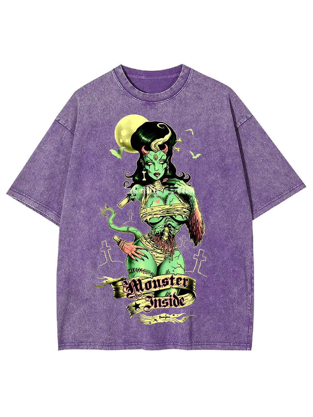 Monster Inside Washed Tshirt
