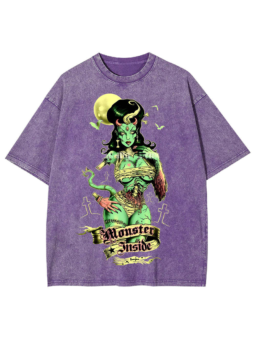 Monster Inside Washed Tshirt