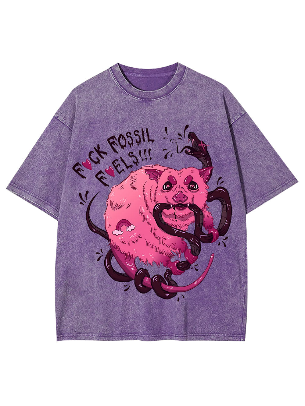 F*Ck Fossil Fuels Washed Tshirt