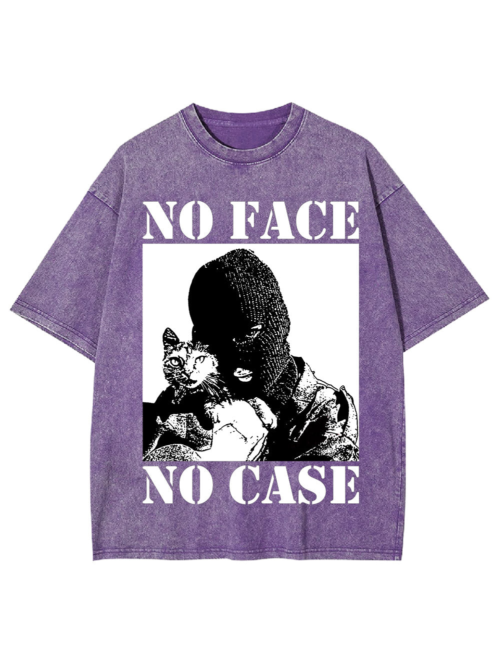 No Face No Case Washed Tshirt
