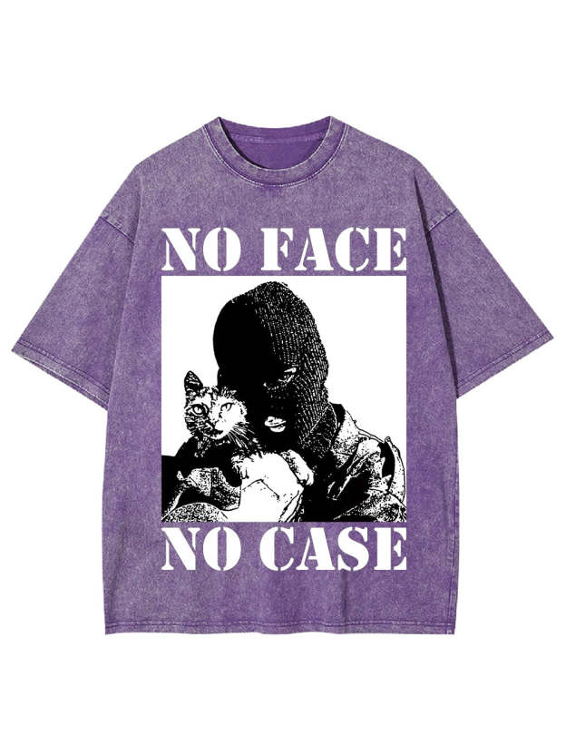 No Face No Case Washed Tshirt