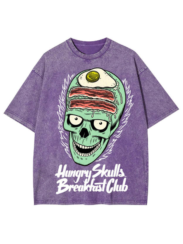 Hungry Skull's Breakfast Club Washed Tshirt