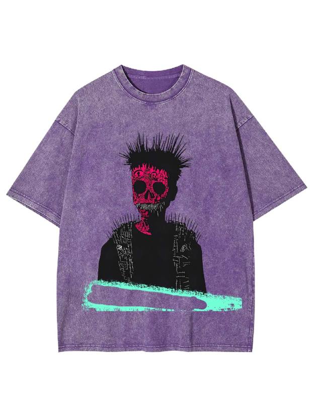 Punk Skull Aura Washed Tshirt