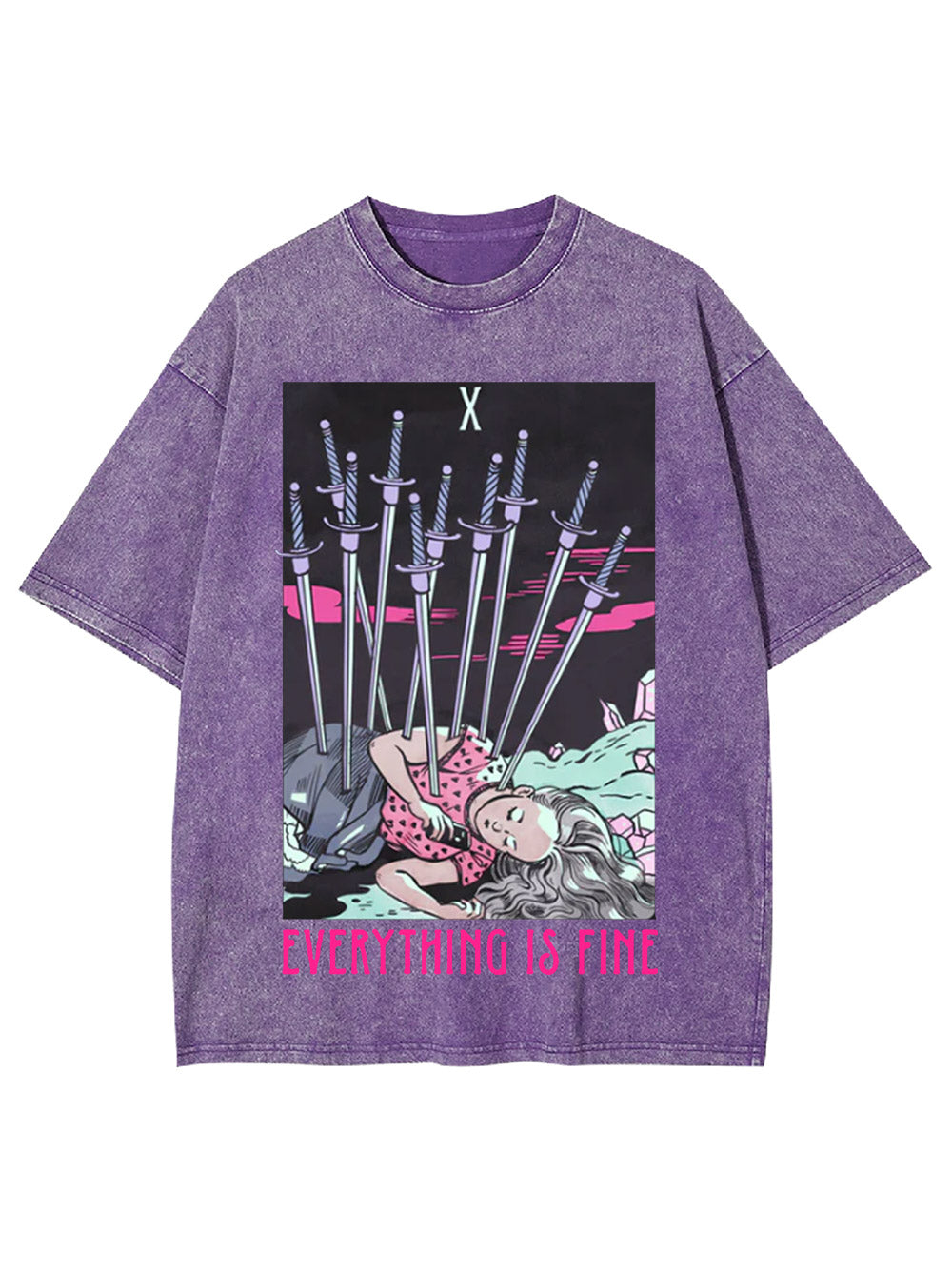 Eyerything Is Fine Washed Tshirt