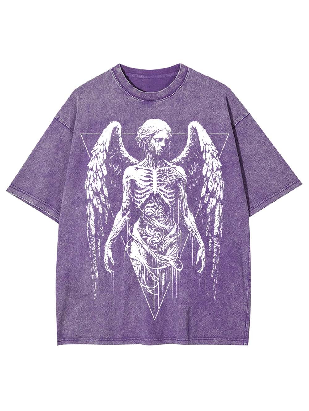 Deathly Angel Washed Tshirt-ClassyOutlaw Sale