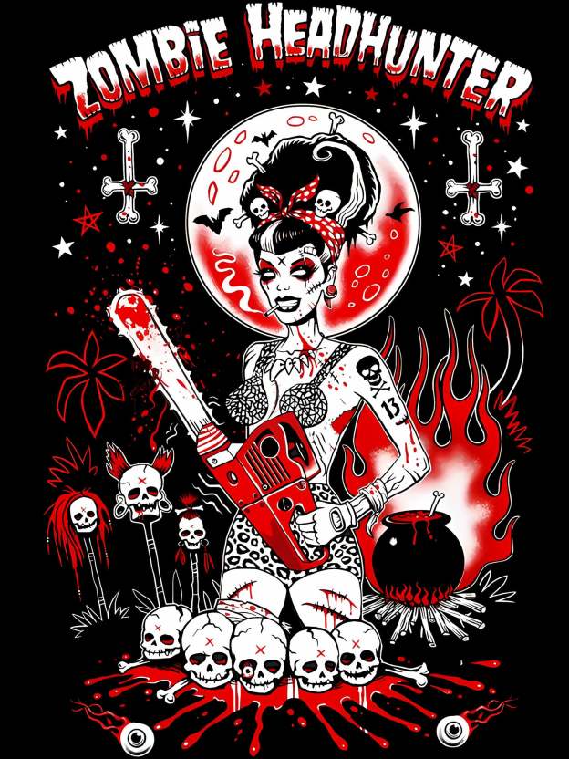 Zombie Headhunter Washed Tshirt