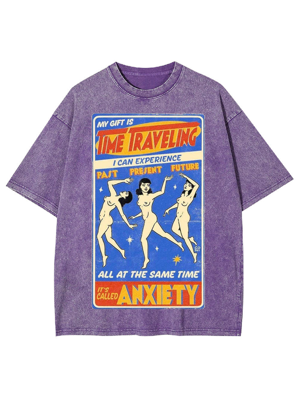Time Traveling Anxiety Washed Tshirt