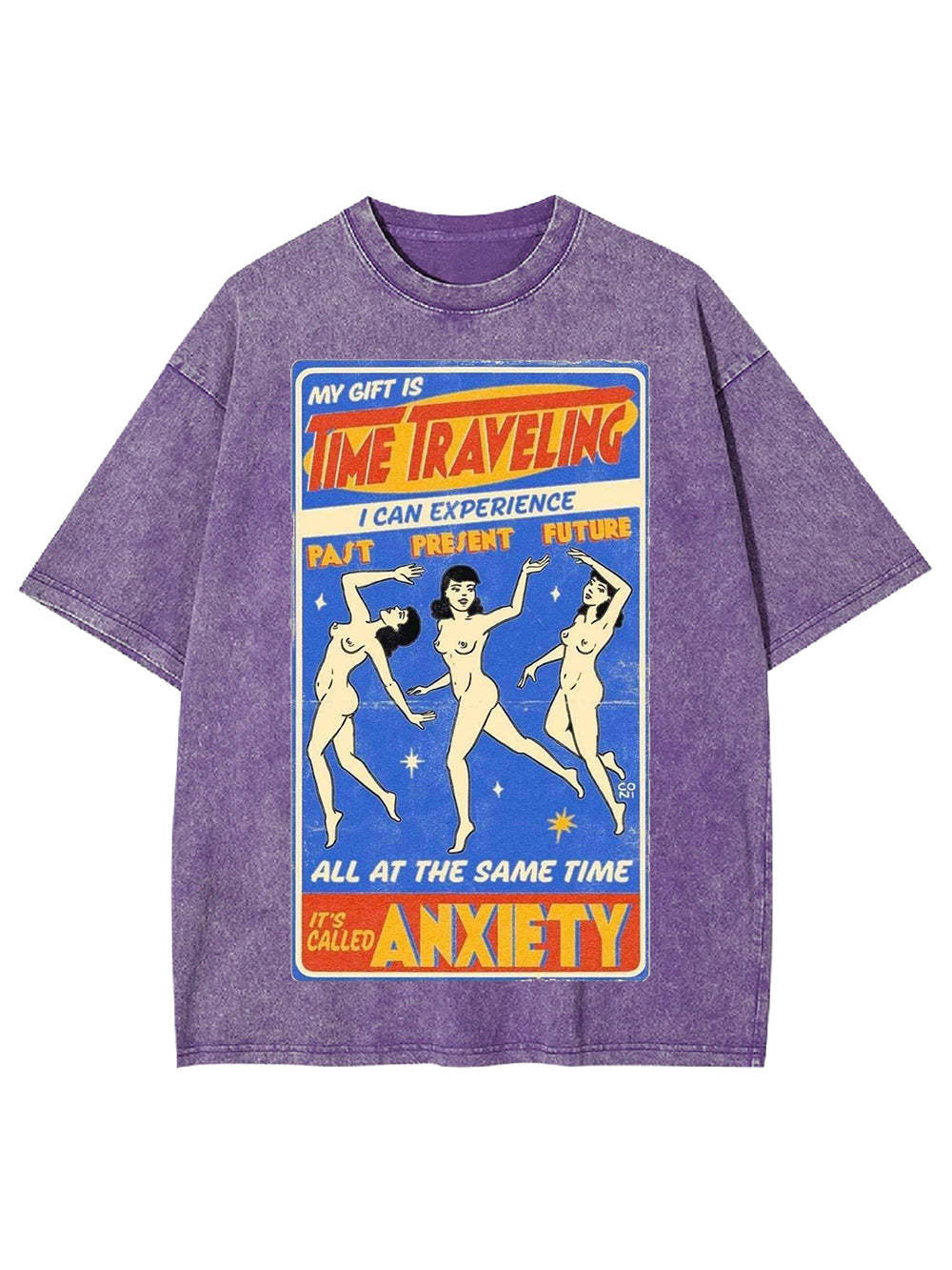Time Traveling Anxiety Washed Tshirt
