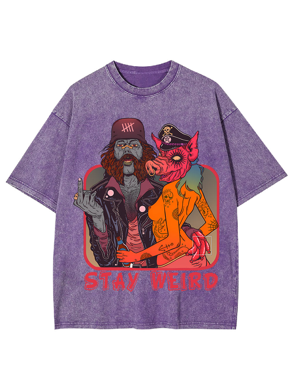 Stay Weird Washed Tshirt