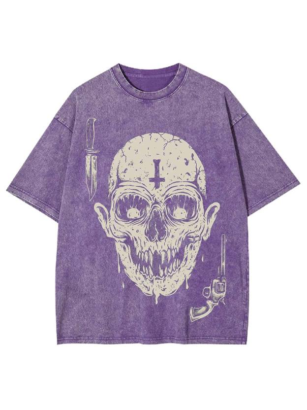 Sinister Skull Washed Tshirt