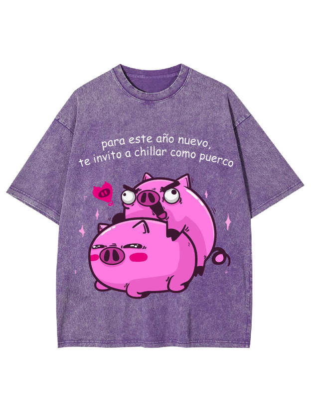 I Invite You To Squeal Like A Pig Washed Tshirt