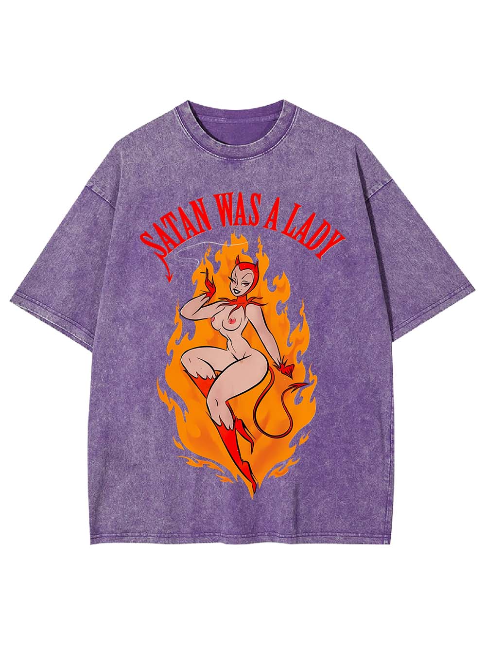 Satan Was A Lady Washed Tshirt