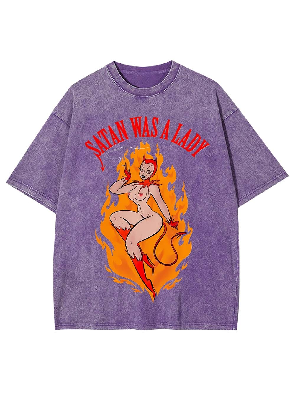 Satan Was A Lady Washed Tshirt