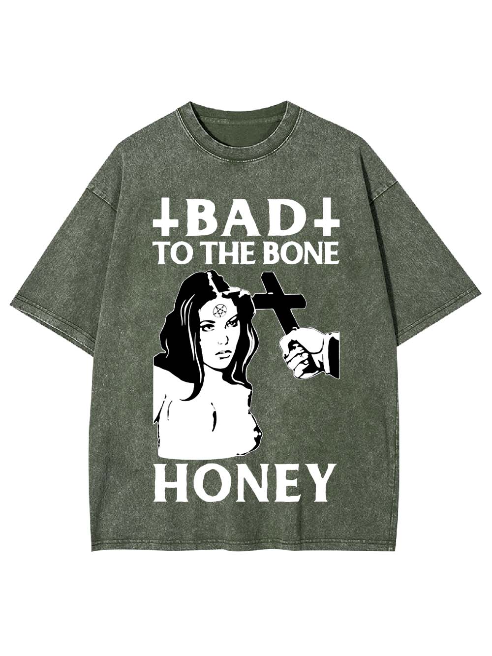 Bad To The Bone Honey Washed Tshirt
