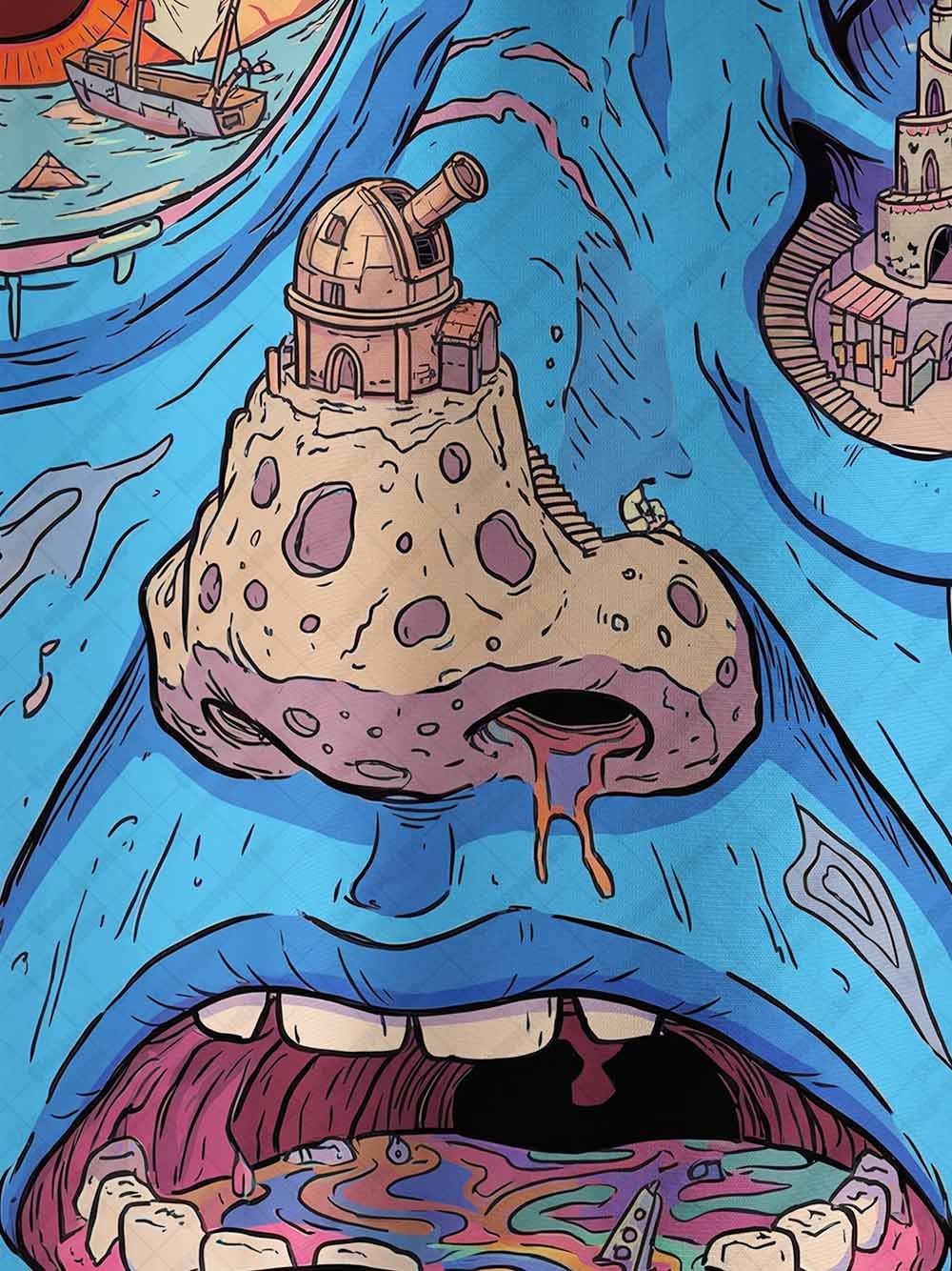 Melting Reality Eco Oversized Graphic Tee