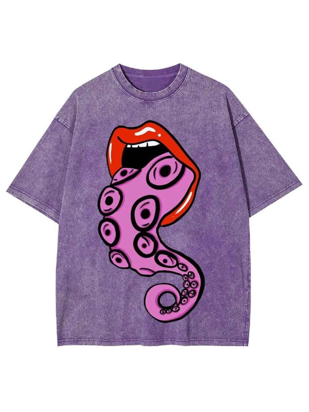 Octopus Tongue Washed Tshirt