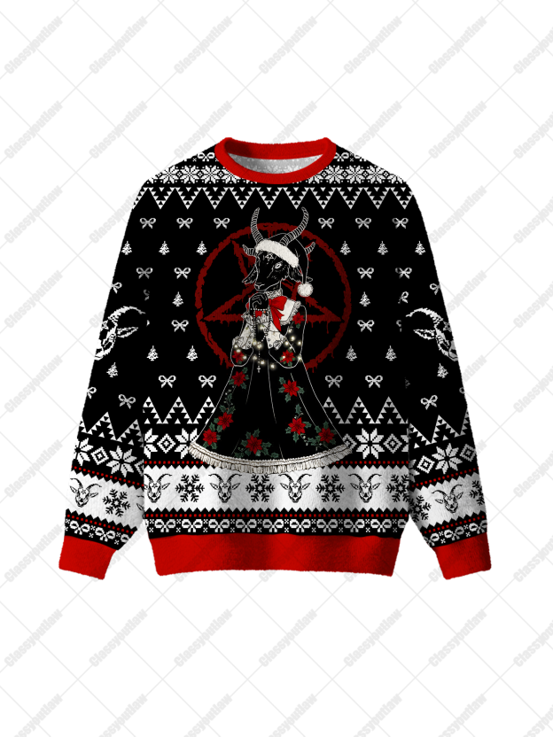 Goat Demon UGLY CHRISTMAS SWEATSHIRT