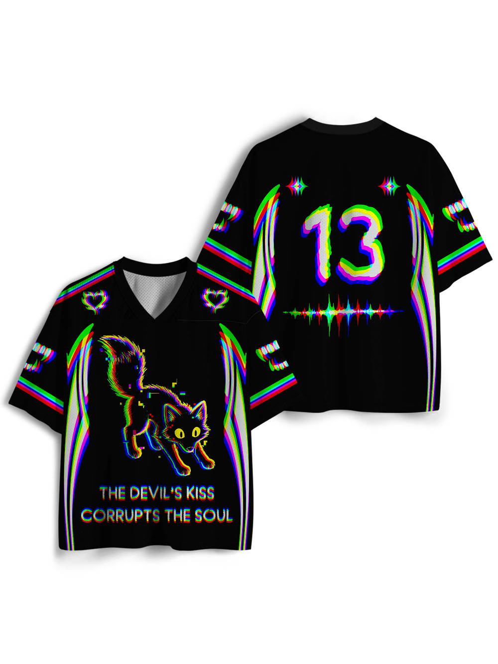 The devil's kiss corrupts the soul Mesh Jersey