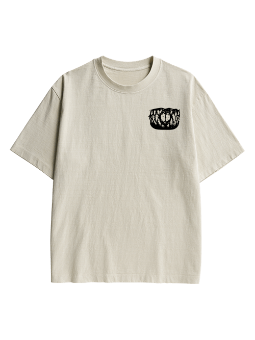 Pulverize Double Sided Print Washed TShirt