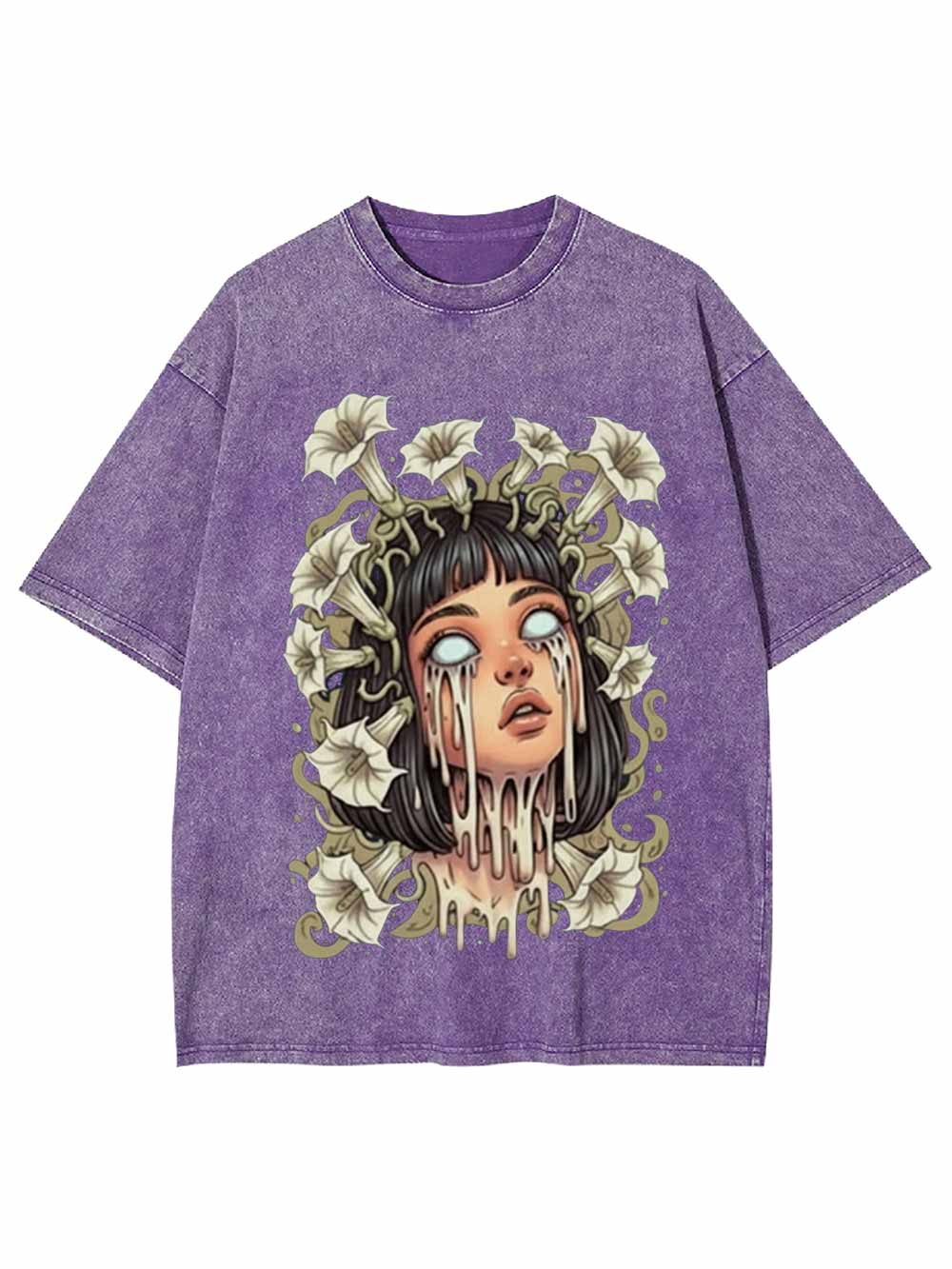 Mandala Melting Girl Washed Tshirt