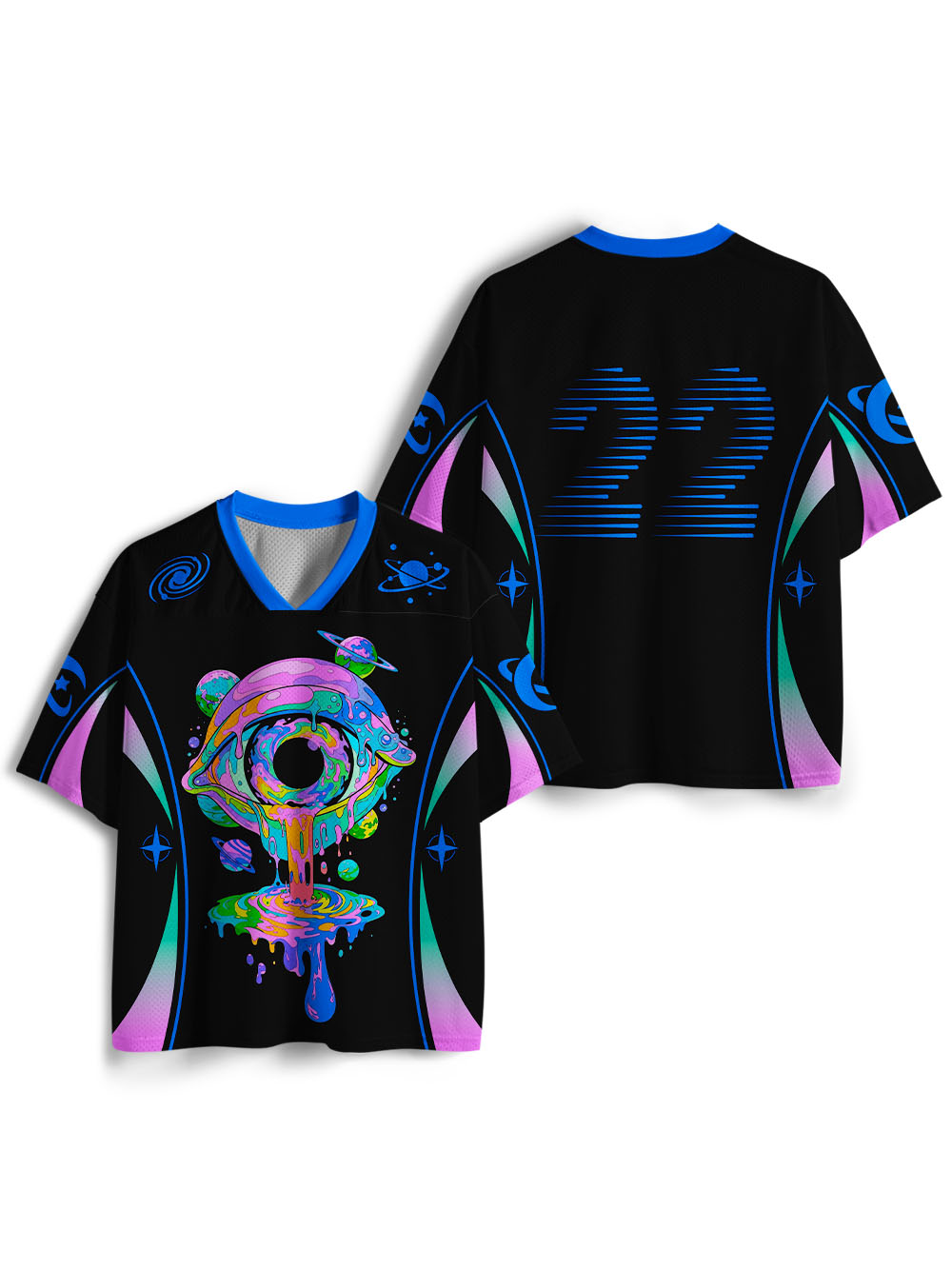 PSYCHEDELIC GALAXY EYE MESH JERSEY