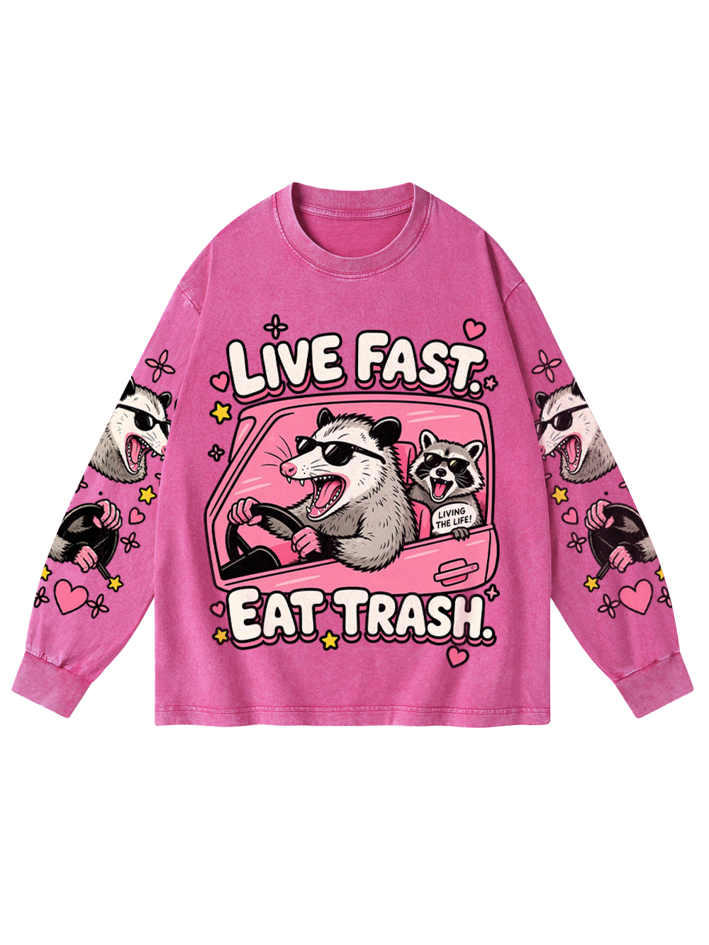 WILD RIDE WASHED LONG-SLEEVE GRAPHIC TSHIRT
