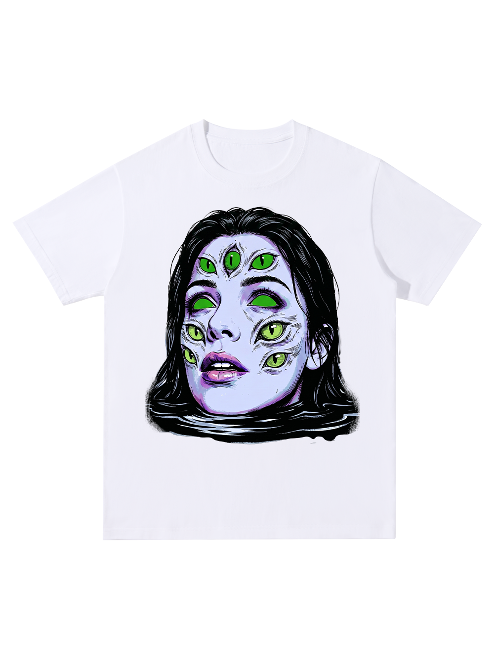 NEON GREEN EYE PSYCHEDELI CLASSIC T-SHIRT