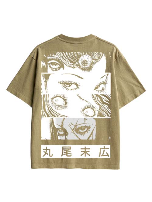 Eyes Of The Unknown Double Sided Print Washed TShirt