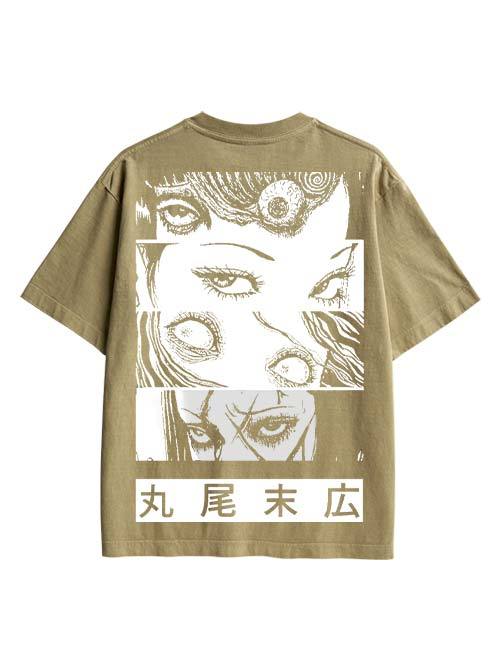 Eyes Of The Unknown Double Sided Print Washed TShirt