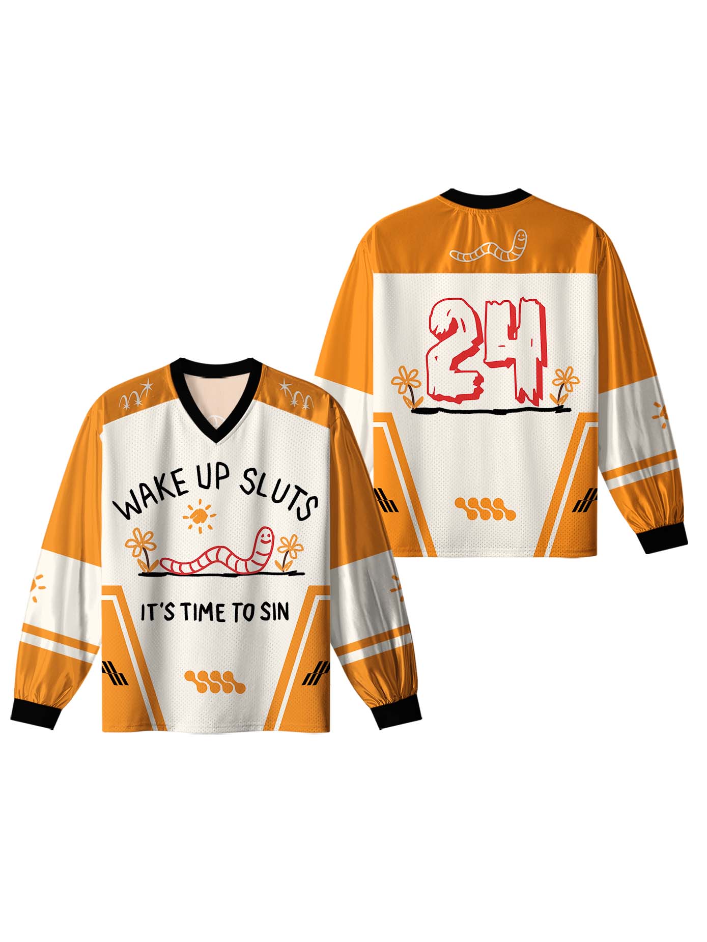 WAKE UP SLUTS IT’S TIME TO SIN LONG SLEEVE JERSEY
