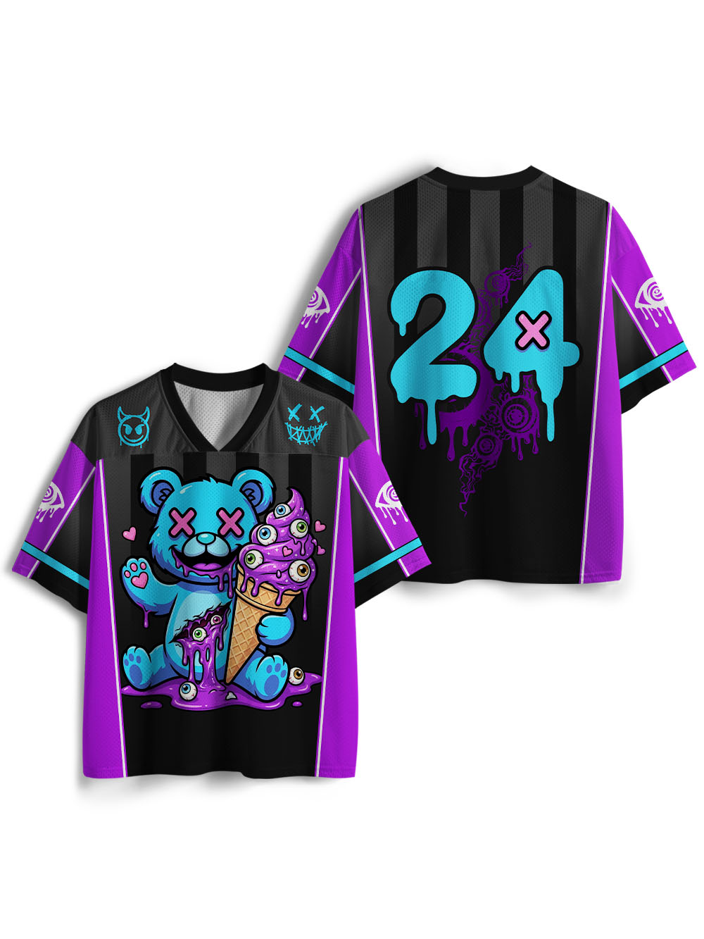 CREEPY ICE CREAM BEAR MESH JERSEY