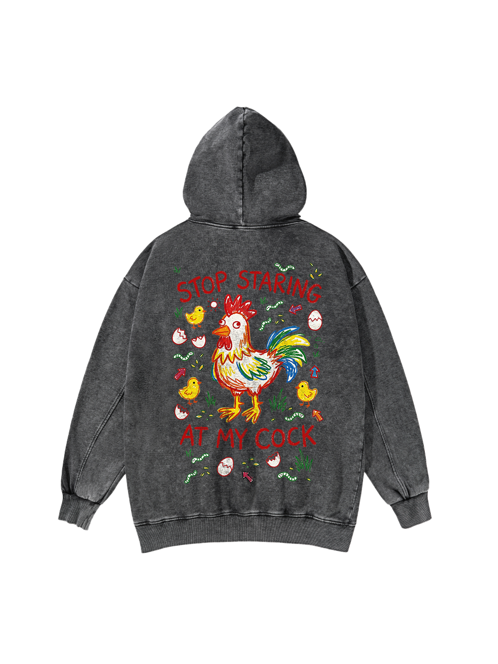 STOP STARING AT MY COCK WASHED HOODIE