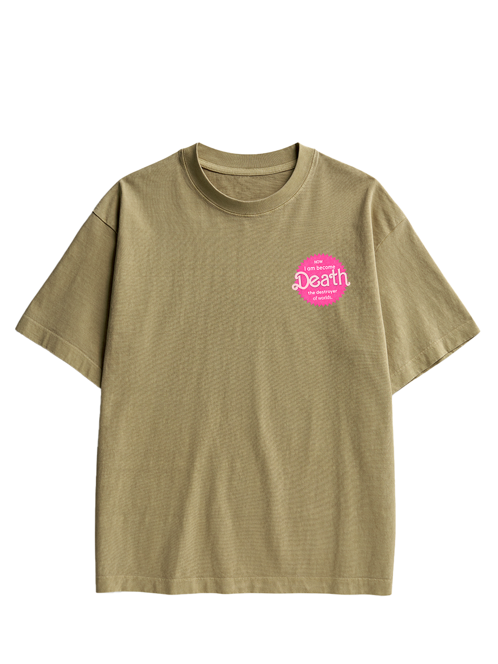 Sparkly Harbinger of Death Double Sided Print Washed TShirt