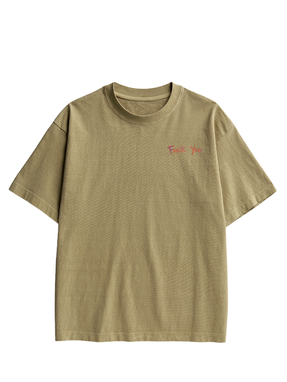 FUCK YOU THIS MUCH DOUBLE SIDED PRINT WASHED TSHIRT