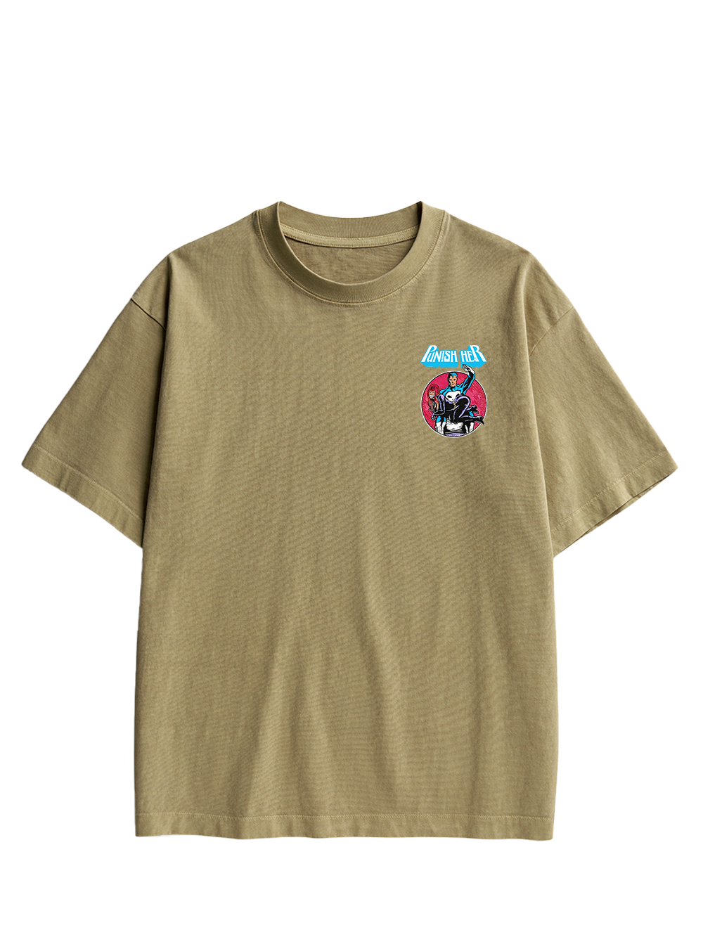 PUNISH HER DOUBLE SIDED PRINT WASHED TSHIRT