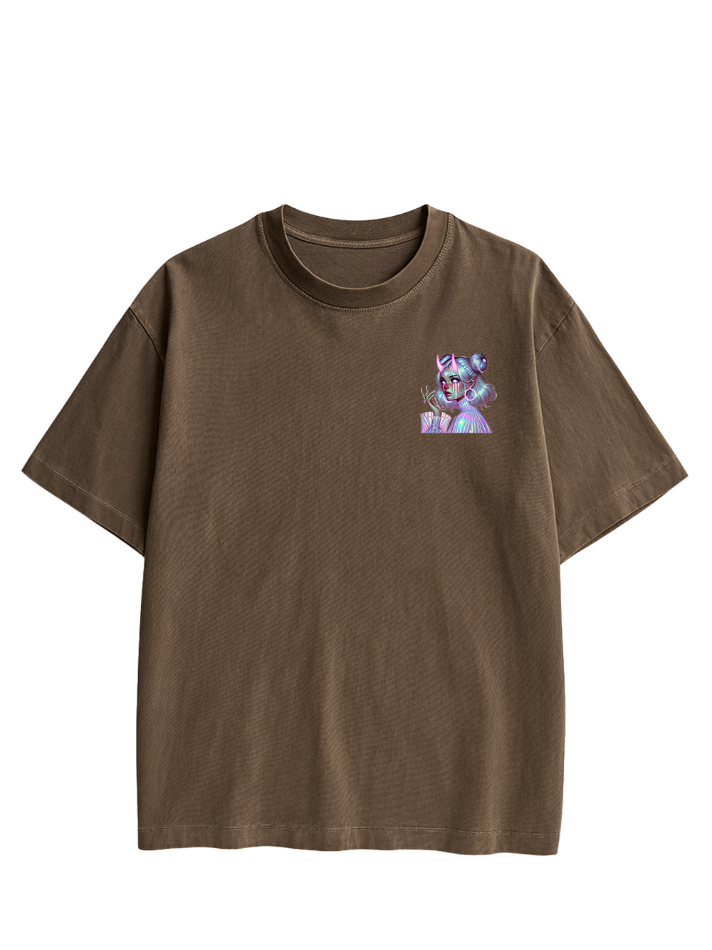 NEON DREAMSCAPE DOUBLE SIDED PRINT WASHED TSHIRT