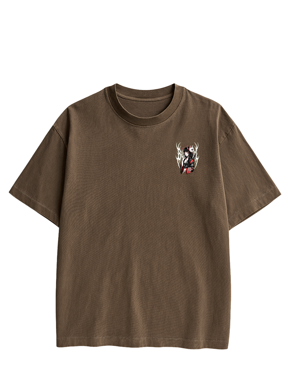 FOX MASK ENCHANTRESS DOUBLE SIDED PRINT WASHED TSHIRT