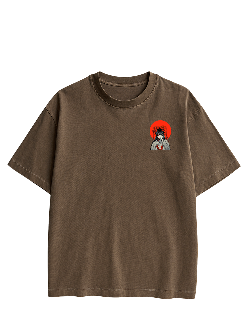 CRIMSON ENCHANTRESS DOUBLE SIDED PRINT WASHED TSHIRT