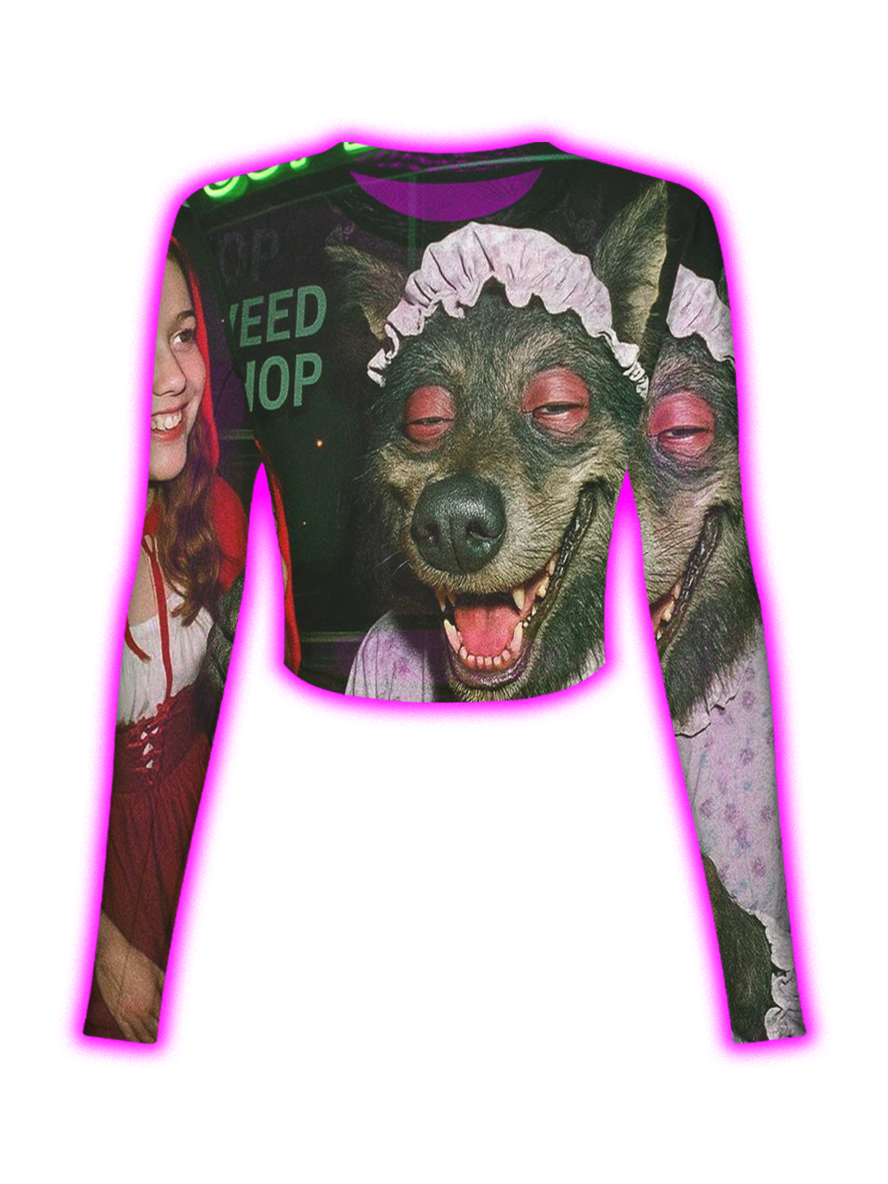 HIGH WOLF GRANDMA FAIRYTALE MESH TOP
