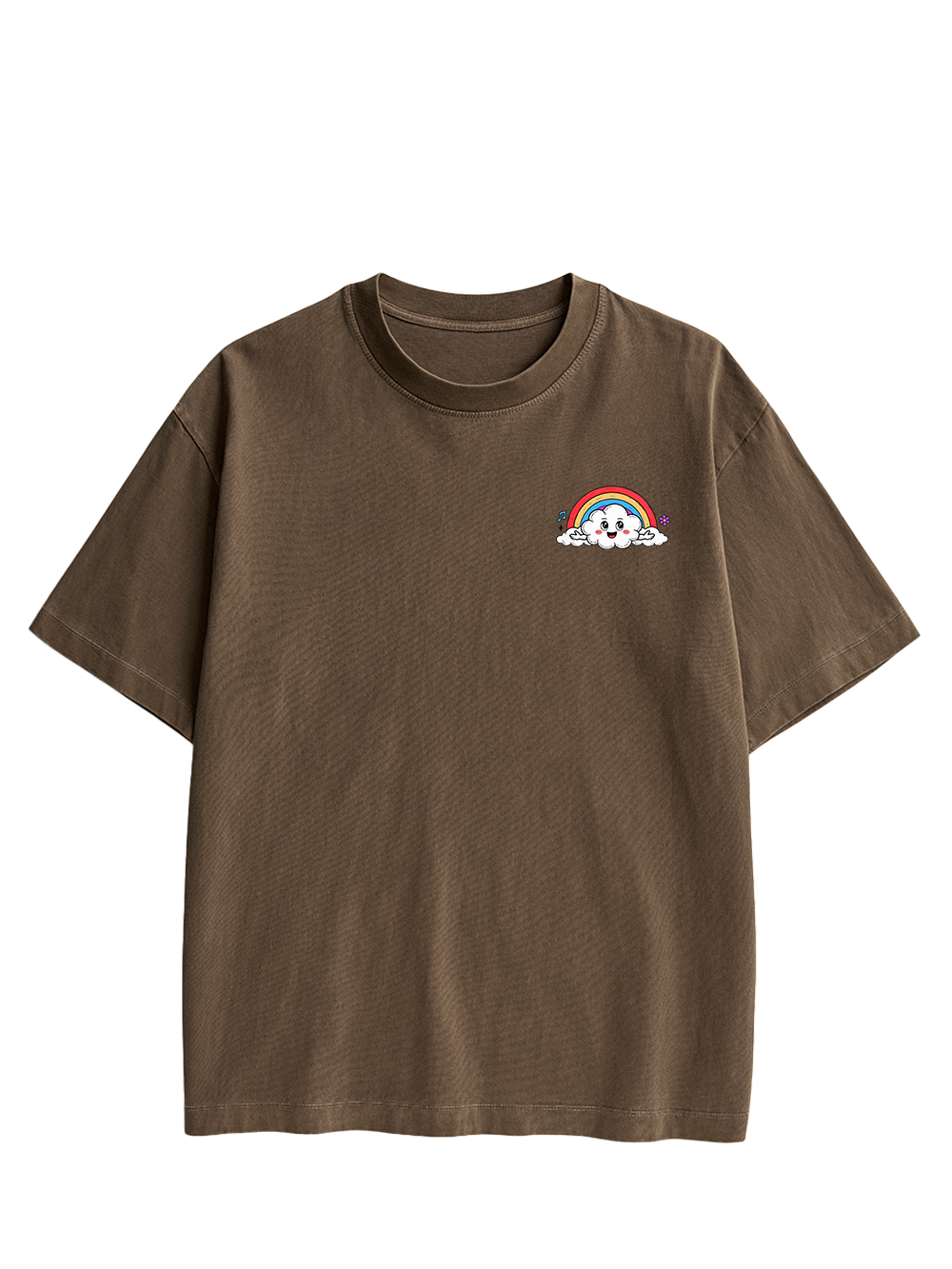 Rainbow Rebel Double Sided Print Washed TShirt