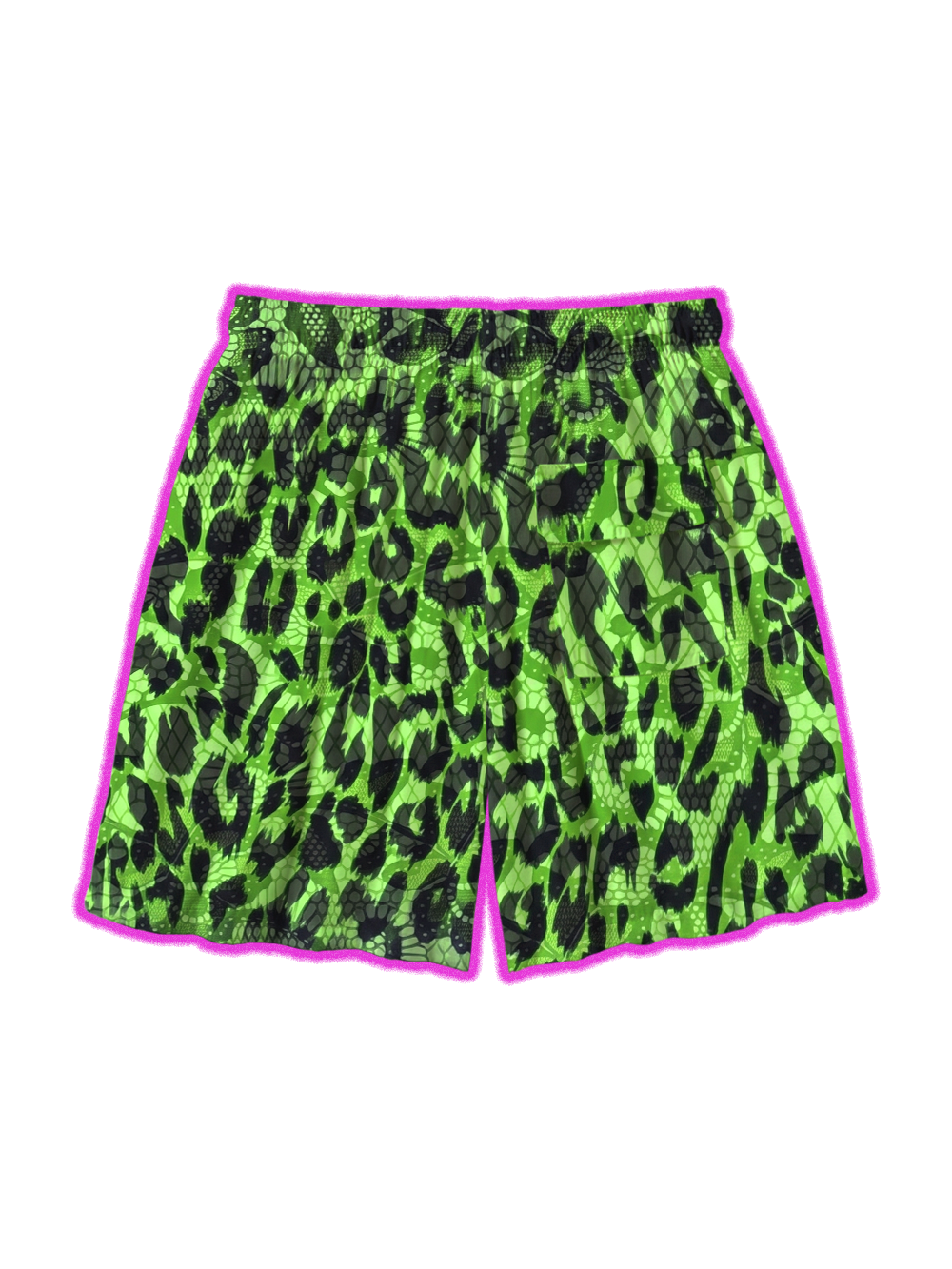 NEON LEOPARD ALL OVER PRINT SHORTS