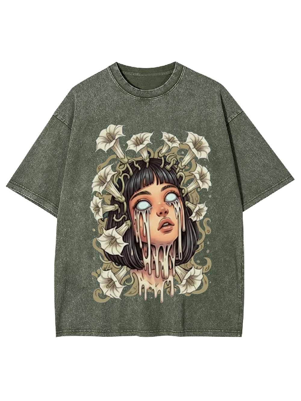 Mandala Melting Girl Washed Tshirt
