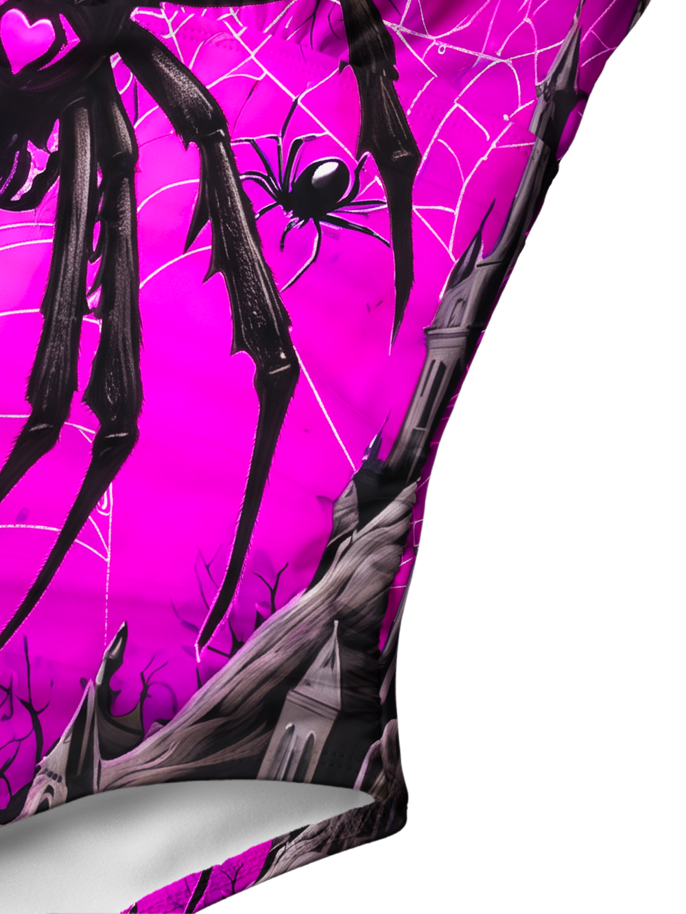 PINK VENOM SPIDER V-NECK ONE PIECE SWIMSUIT