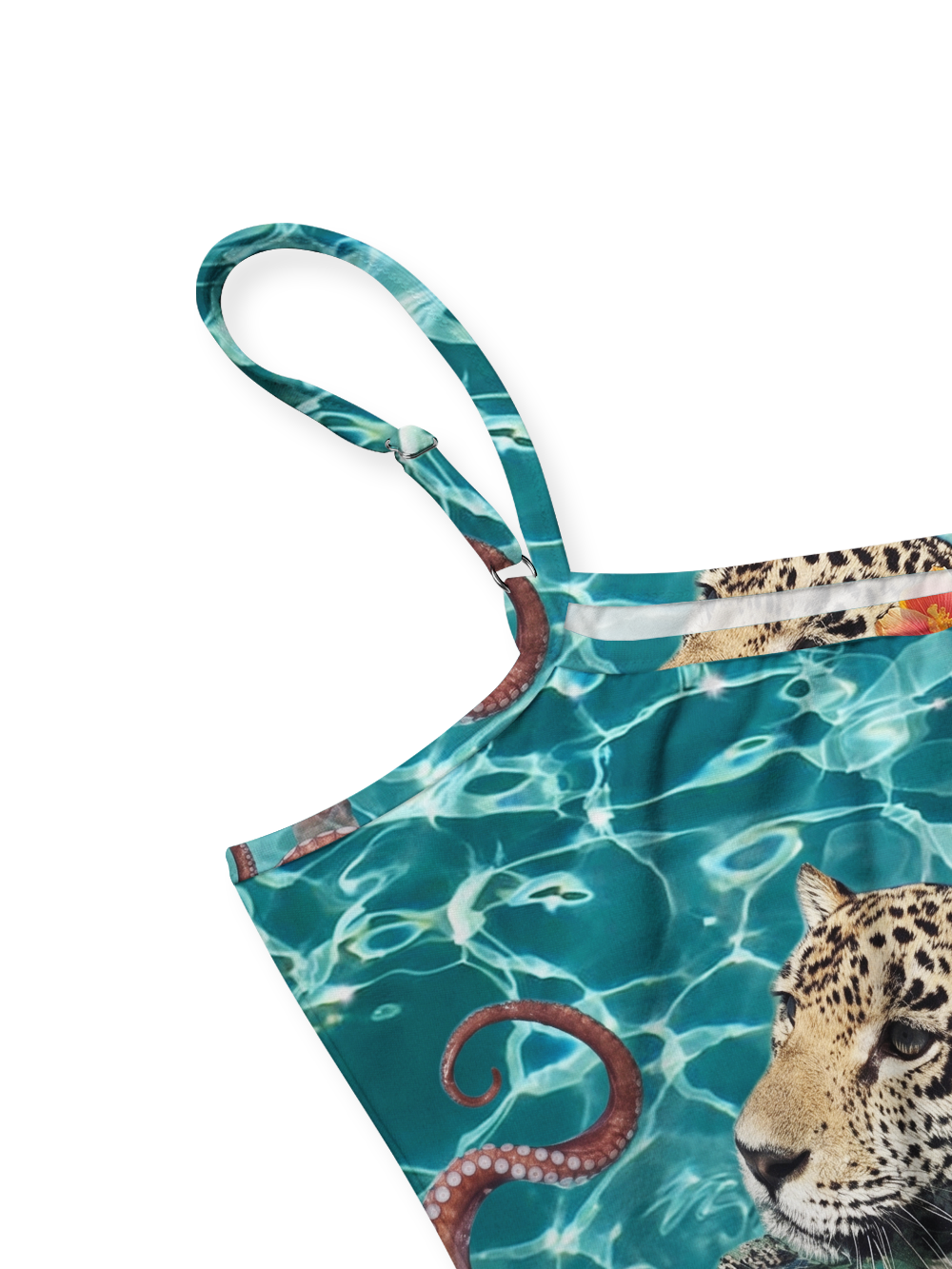 OCEAN FERAL FULL-PRINT SPAGHETTI-STRAP TOP