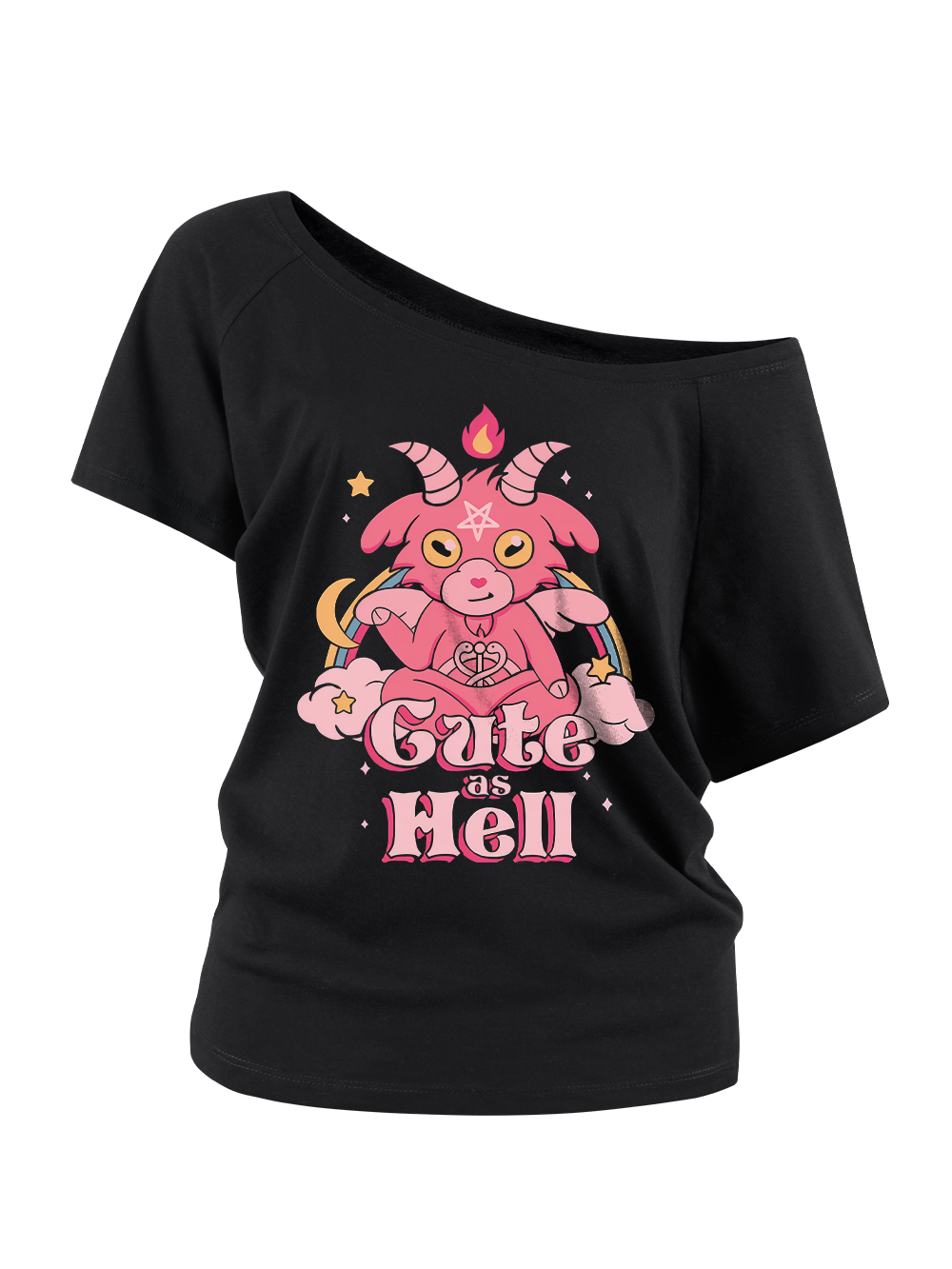 CUTE AS HELL OFF SHOULDER TSHIRT