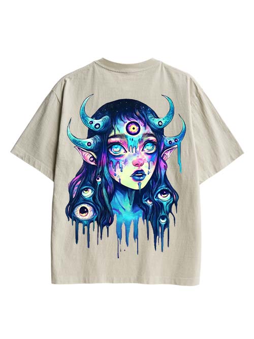 Celestial Visionary Double Sided Print Washed TShirt