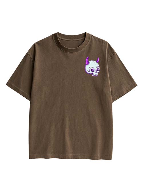Dark Whimsy Double Sided Print Washed TShirt
