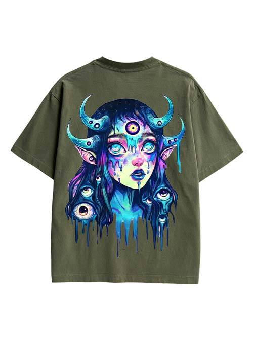 Celestial Visionary Double Sided Print Washed TShirt
